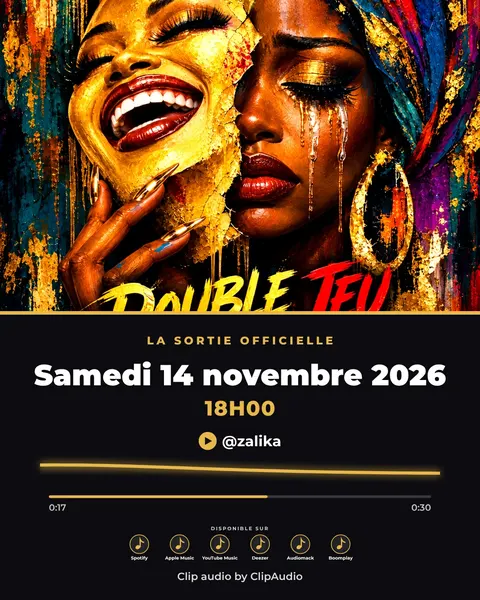 Écran partagé — Affiche nette en haut, panneau de couleur en bas