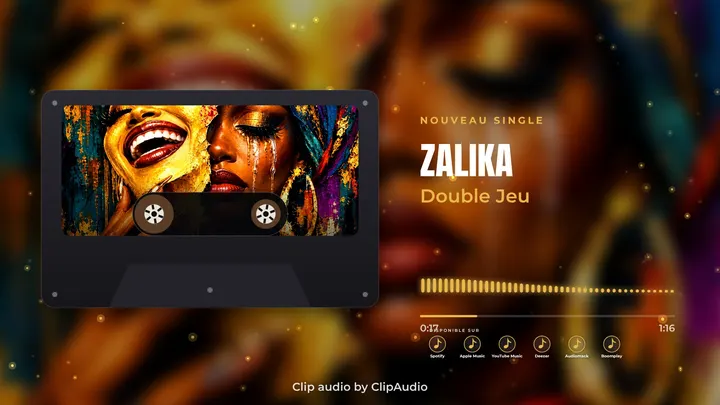 Cassette K7 — Ta pochette en étiquette de cassette, bobines qui tournent