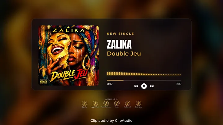 Music player — "Now playing" card like a streaming app